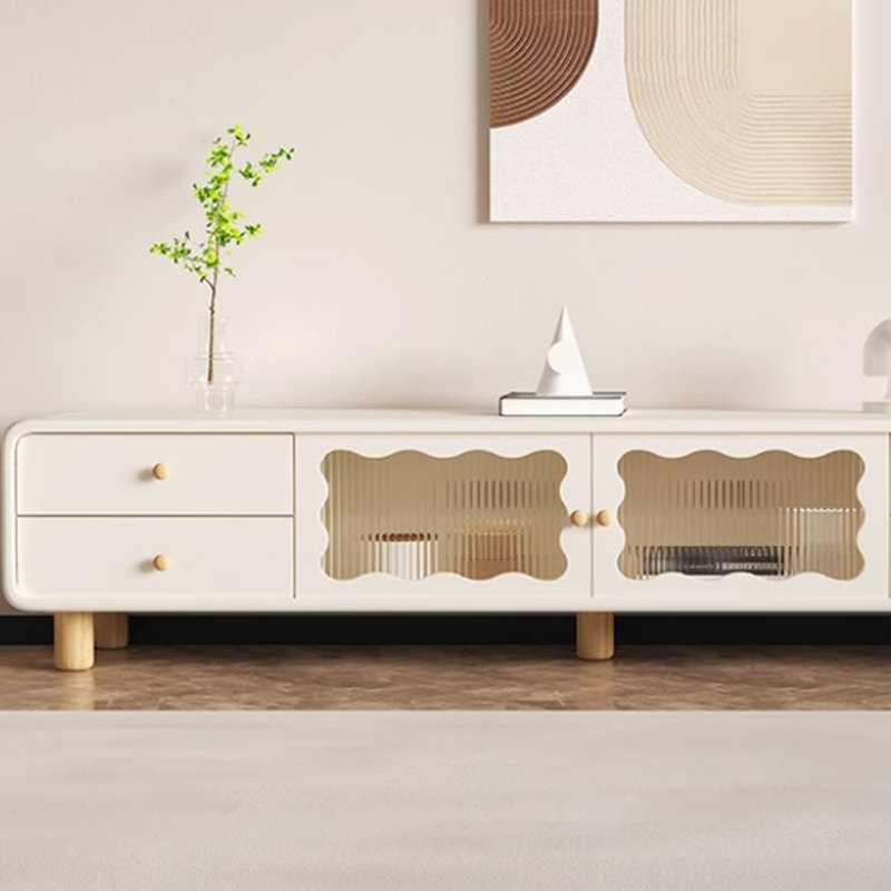 Cream style coffee table TV cabinet combination