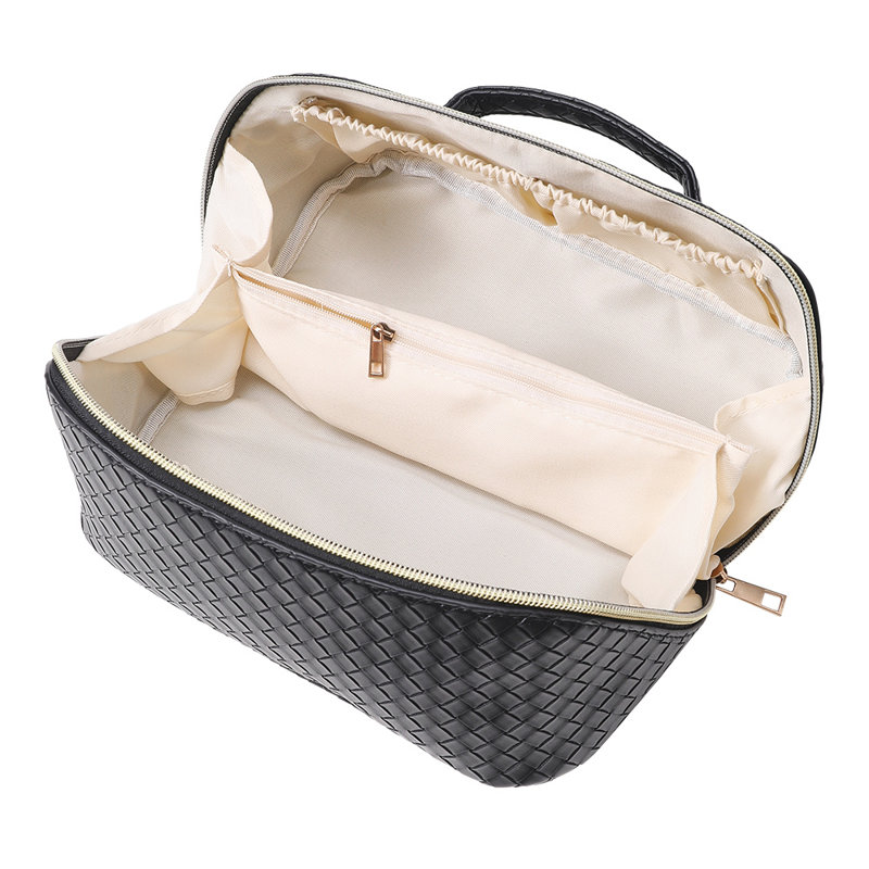 PU Leather Travel Case + Portable, Black