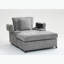 Chaise moderne surdimensionnée avec repose-pieds en tissu chenille pour le salon-1068032980