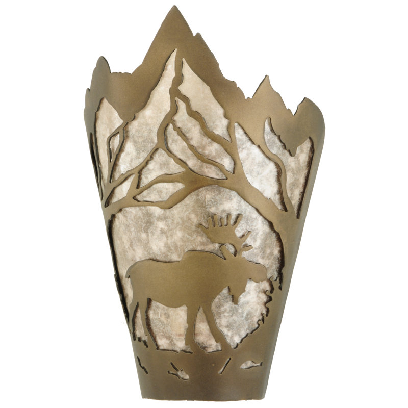 Rustic Lodge Flush Mounted Sconce