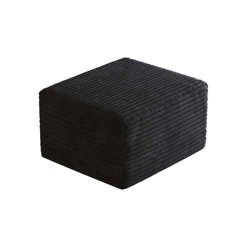 Canapé-repose-pieds, sans assemblage, chameau (tissu velours côtelé moelleux), Camel