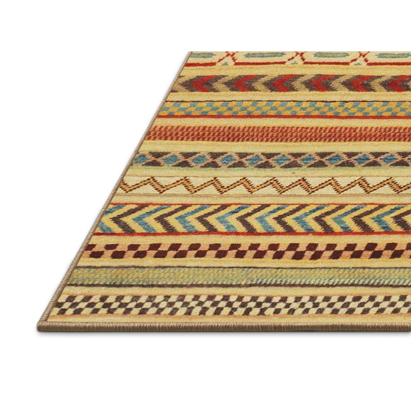 Abstract Indoor Rug, Rectangle 2' x 4'