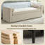 Banc moderne en chenille avec accoudoirs et deux coussins-1063899837