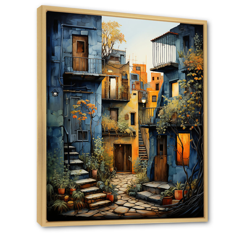 Art mexicain, paysage, odyssée d'Oaxaca I - art mural mexicain, H 44 po x l 34 po x P 1,5 po, Cadre flottant en érable