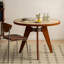Table de salle à manger ronde en bois manufacturé noyer