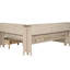 Lit de jour en bois de lait blanc antique avec tablette et 3 rangements-653740832