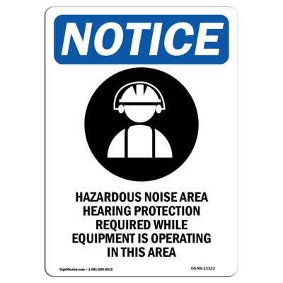Hazardous Noise Area Sign with Symbol