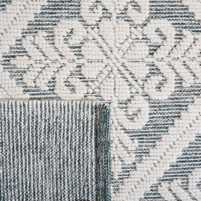 Tapis damassé en laine tissé à la main Vermont, Rectangle 3 pi x 5 pi