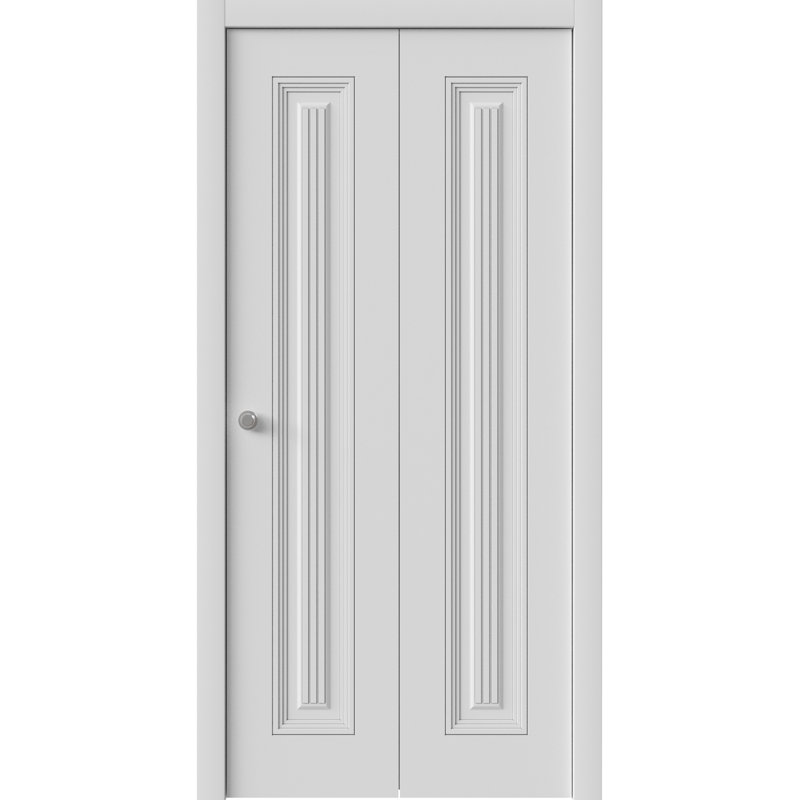 Portes coulissantes pliantes pour garde-robe | Émail blanc impérial 1888 | Ensemble de quincaillerie pour moulures robustes | Portes de garde-robe de chambre en bois massif