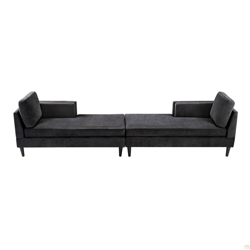 Méridienne méridienne 53,5 po, Noir