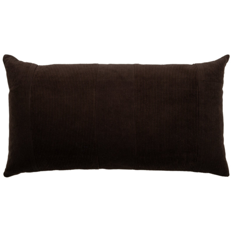Brown Cotton Velvet Corduroy Throw Pillow