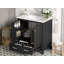 Meuble-lavabo gris 30 po avec lavabo simple, meuble-lavabo sous-comptoir, armoire de rangement avec 2 portes et tiroir-116040569