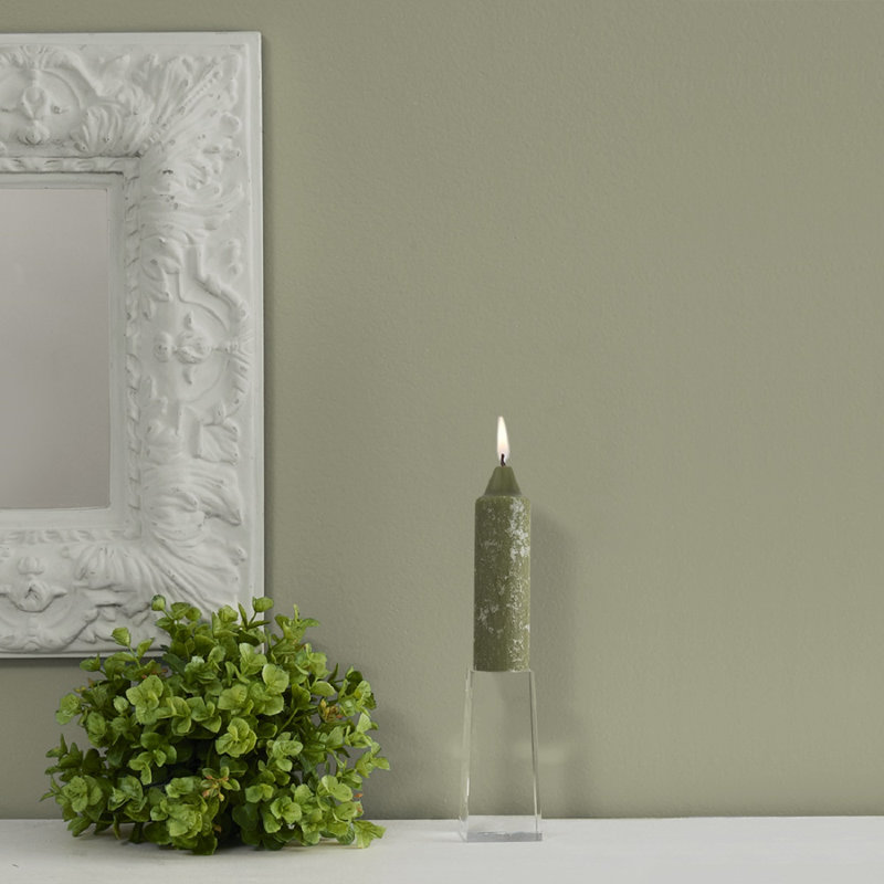 Bougie conique non parfumée, Olive foncé