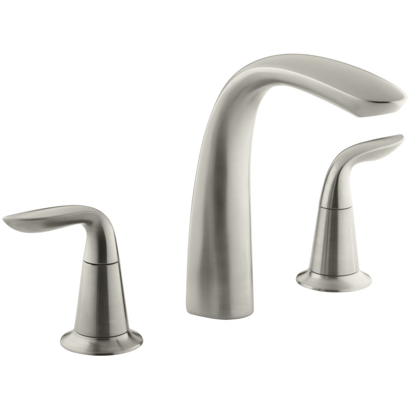 Refinia Bath Faucet Trim for High-Flow Valve with Lever Handles , Valve Not Included, Vibrant Brushed Nickel