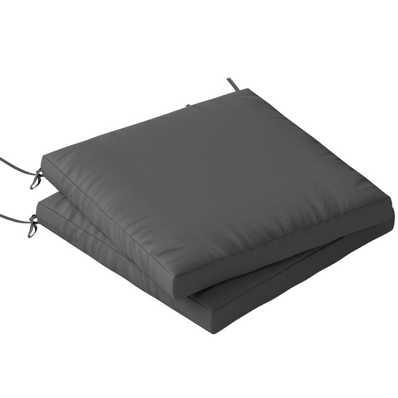Indoor / Outdoor Square Backrest Cushion Pad, Dark Grey