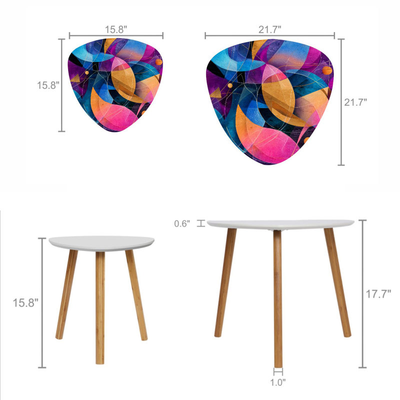 Ensemble de 2 tables basses gigognes Triangle Nest