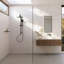 Ensemble de garniture de douche murale, pomme de douche à pluie 10 "avec barre coulissante et poignée de douche -128567555
