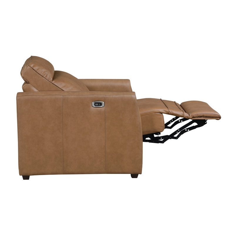 Ensemble de canapé inclinable électrique moderne brun 3 pièces avec canapé et causeuse USB Ports Zero