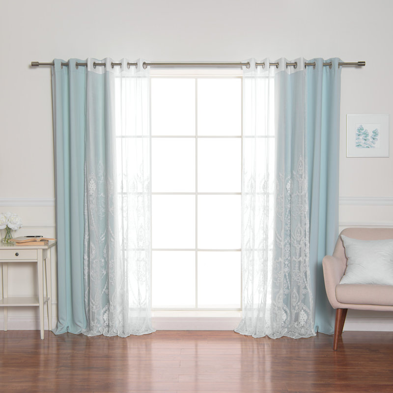 Portishead Room Darkening Curtain, 52" W x 84" L, Mint