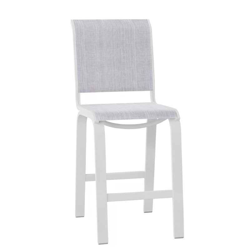 Tabouret de bar 26 po Holna, Blanc texturé, Bijou