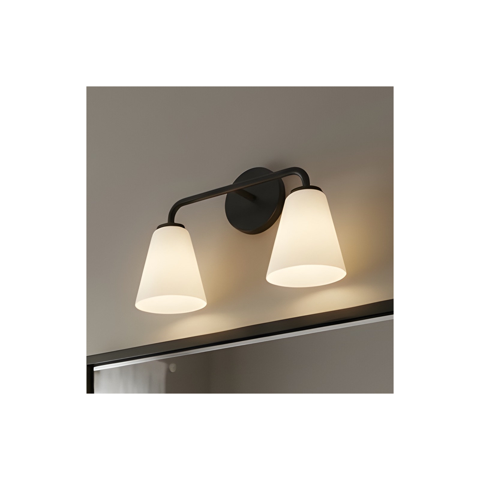 Senda One Light Vanity, 2, Midnight Black, White
