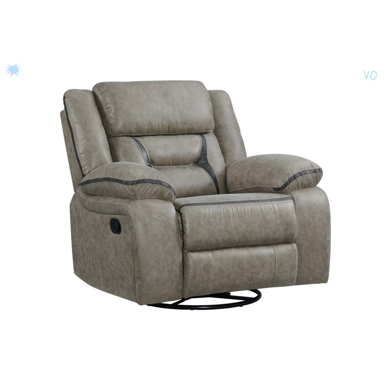 Chaise rembourrée en similicuir au fini gris