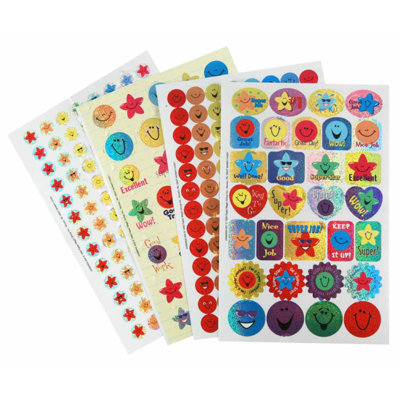 Eureka Stars & Smiles Sparkle Sticker Book, 6 Books