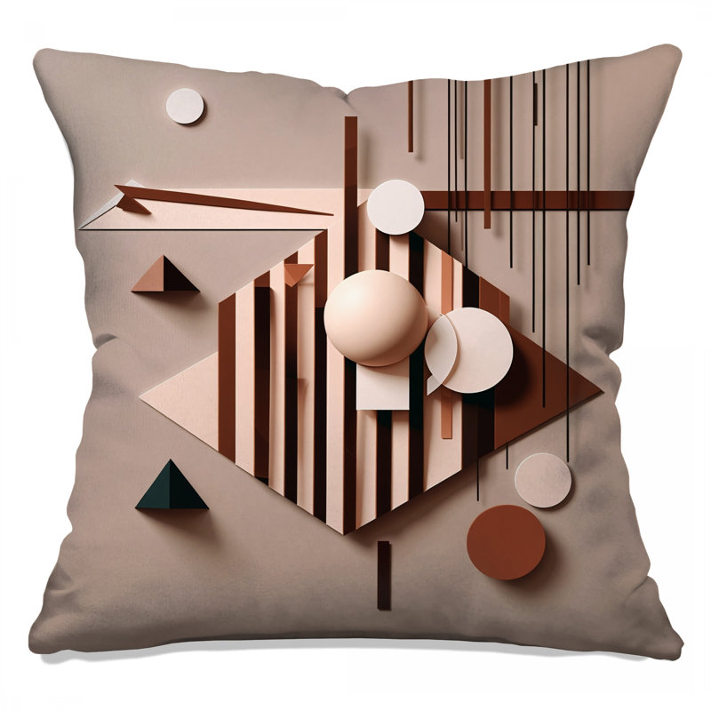 Coussins décoratifs à motif géométrique, 14 X 14 pouces