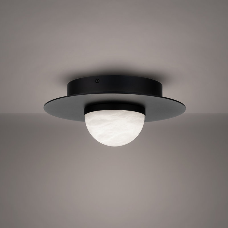Landed LED Flush Mount, Black
