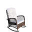 Chaise berçante d'extérieur avec dossier épais et coussin de siège - Patio Pe Rocking Furniture Enjoyment