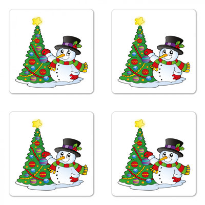 Sous-verre bonhomme de neige