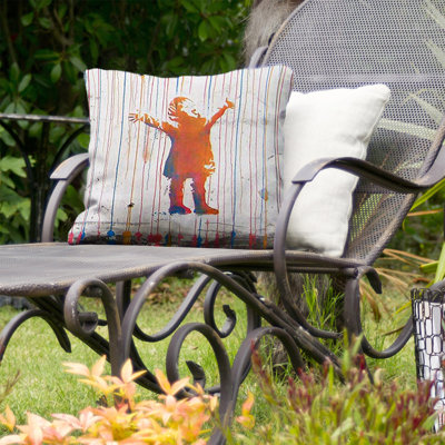 Striped Outdoor Reversible Throw Pillow