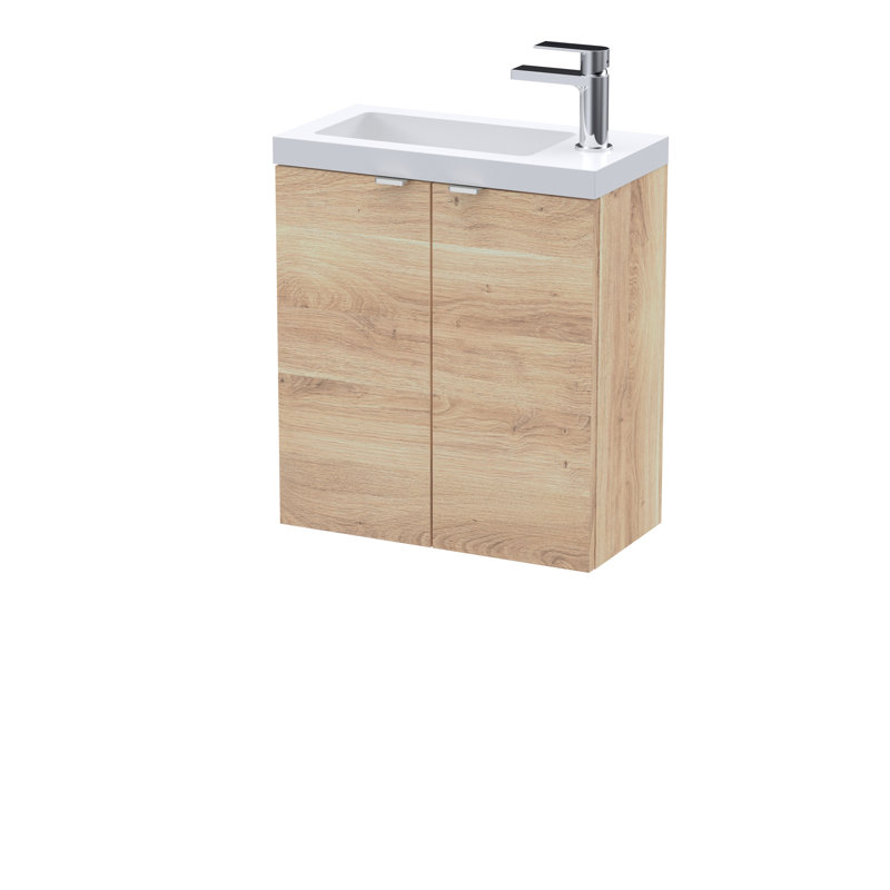 503mm Single Bathroom Vanity with Drop In Poly Marble Basin