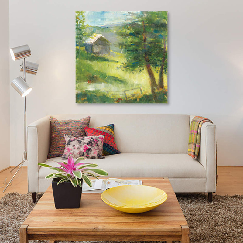 « gray grange », reproduction sur toile, H 37 po x l 37 po x P 1,5 po