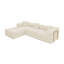 Canapé modulaire de 108 po avec méridienne en forme de L, méridienne désossée avec assise profonde, canapés à compression en éponge sans assemblage, canapé-lit pliant moderne avec dossier amovible-612294122