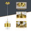 Luminaire suspendu moderne doré avec abat-jour en verre pour îlot de cuisine salon / salle à manger (paquet de 2)-534841118-523795991