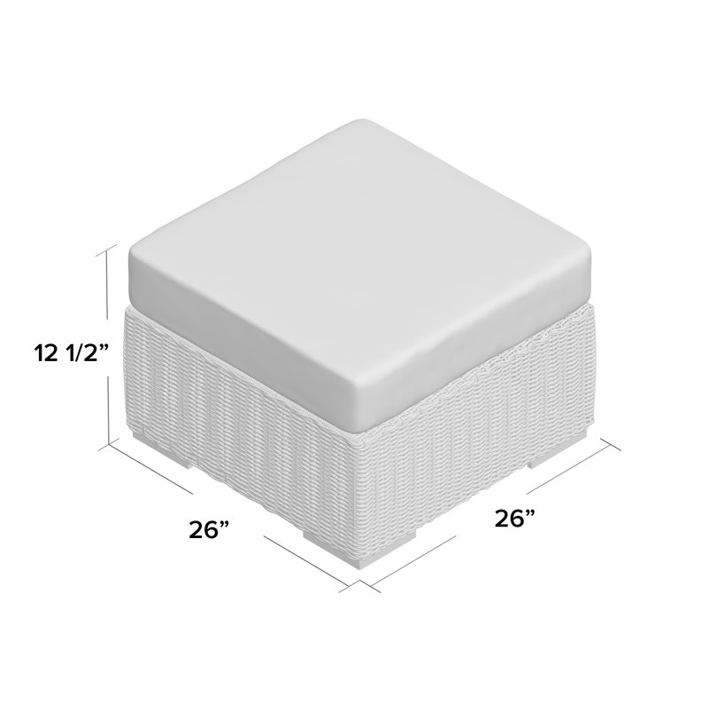 Repose-pieds d'extérieur Modway Modrest Invite, Toile Sunbrella® toscan