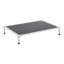 Lit surélevé pour chiens de grande taille, lit surélevé portatif pour chien avec structure en tube d'aluminium et maille respirante PVC-coated polyester, lit de hamac surélevé pour animaux à l'intérieur et à l'extérieur, gris