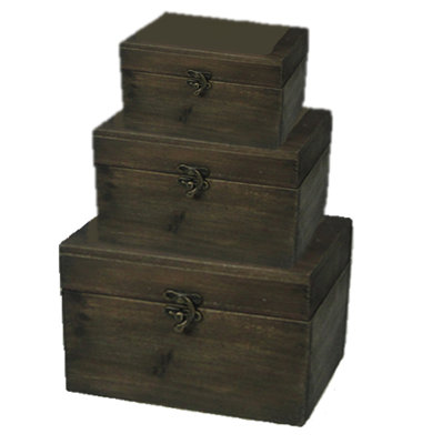 Ensemble de boîtes en bois 3 pièces