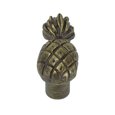 Tropical pineapple knob in Antique Brass