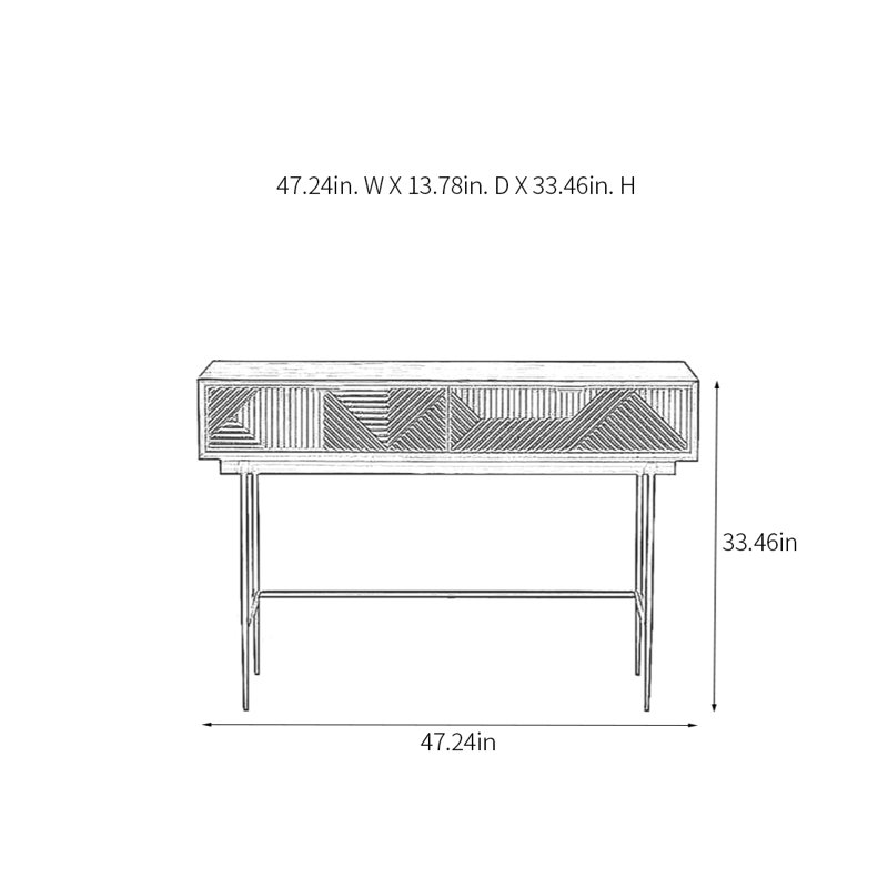 Console Modern Minimalist Luxury, H 33,46 po x l 47,24 po x P 13,78 po