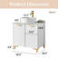 Meuble-lavabo vasque 30 po blanc moderne