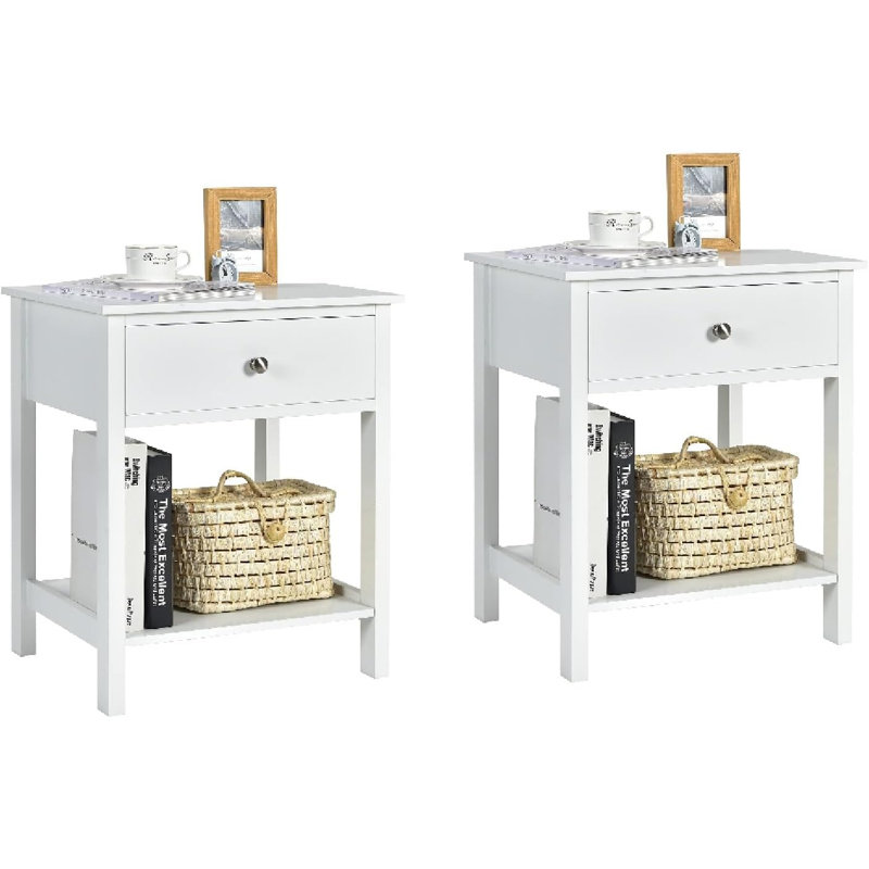 Amirea Side Table Set, White