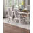 Transitional Style 7pc Dining Set Dining Table w Oak Top 6xSide Chairs Cushion Seat Antique White Kitchen Dining Room