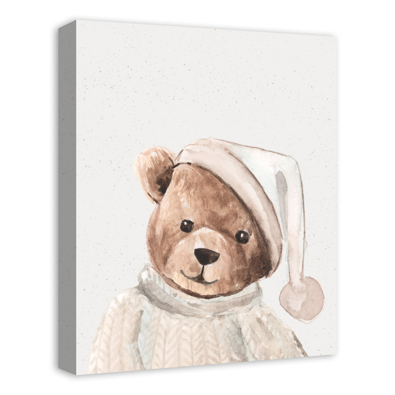 Bedtime Teddy, reproduction sur toile, H 20 po x l 16 po