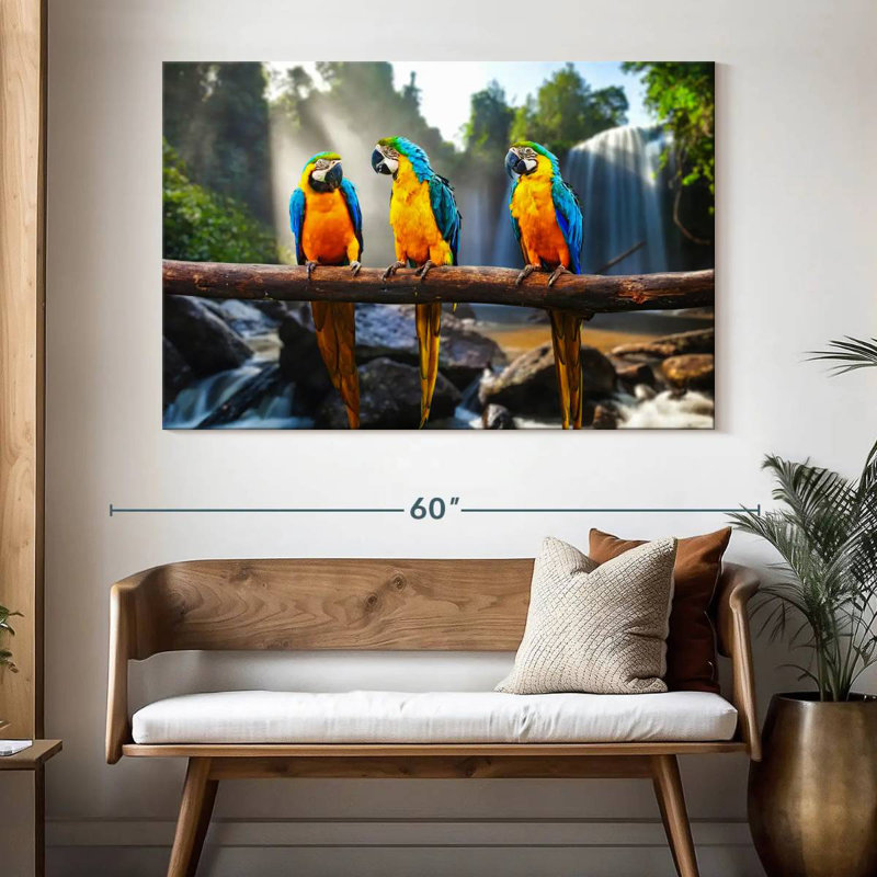 Brampt Macaw Friends, 34" H x 51" W