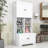 Keavin Wood Freestanding Bathroom Storage Cabinet with Adjustable Shelves and Multi-Layer Open Shelves-2079032912