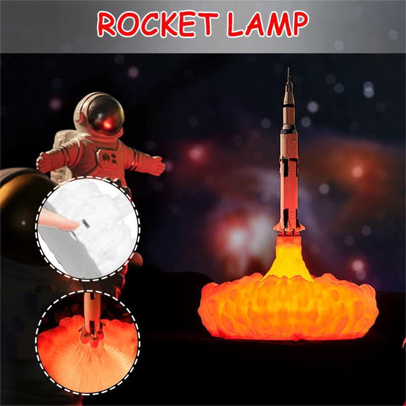 Lampe de chevet imprimable USB rechargeable pour enfants, cadeau de fête