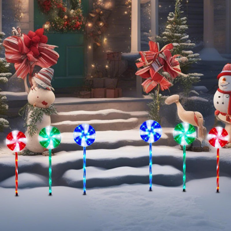 Luminaire de Noël et lumières de sentier, Rouge/vert/bleu