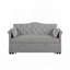 Canapé-lit en velours gris-823039556